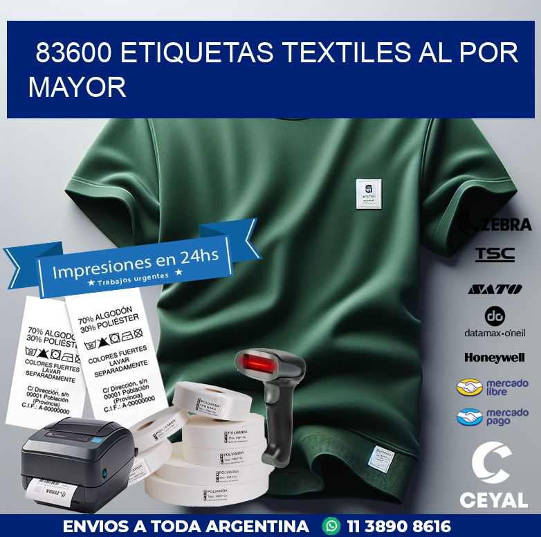 83600 ETIQUETAS TEXTILES AL POR MAYOR