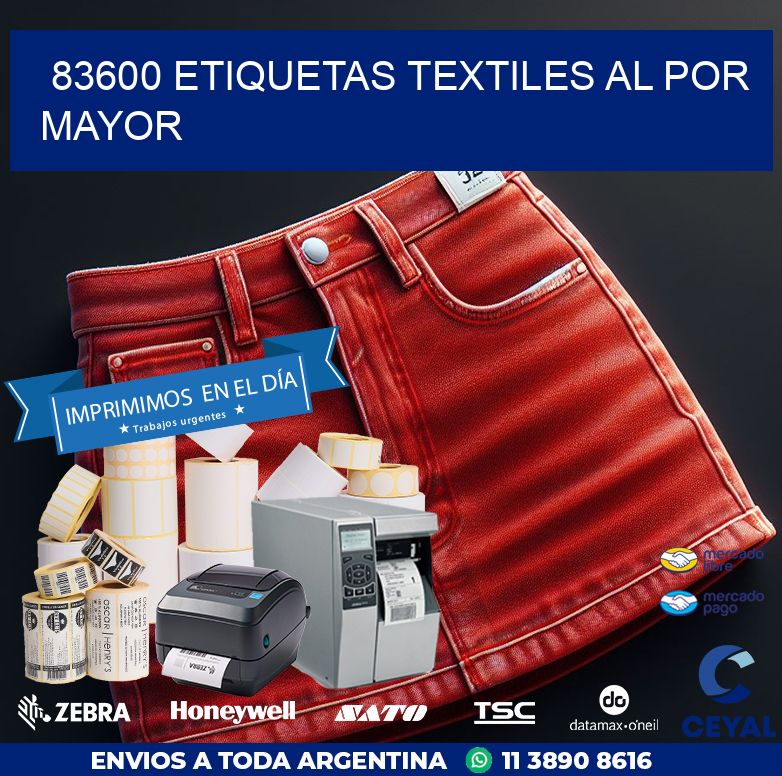 83600 ETIQUETAS TEXTILES AL POR MAYOR