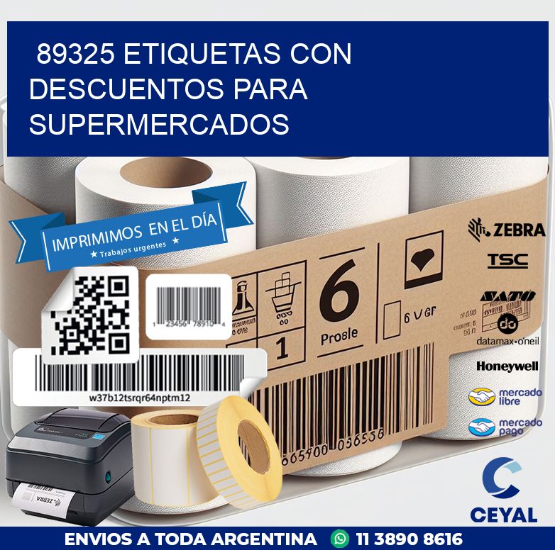 89325 ETIQUETAS CON DESCUENTOS PARA SUPERMERCADOS