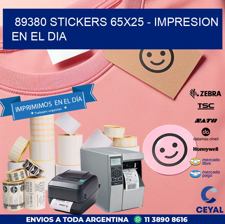 89380 STICKERS 65x25 - IMPRESION EN EL DIA