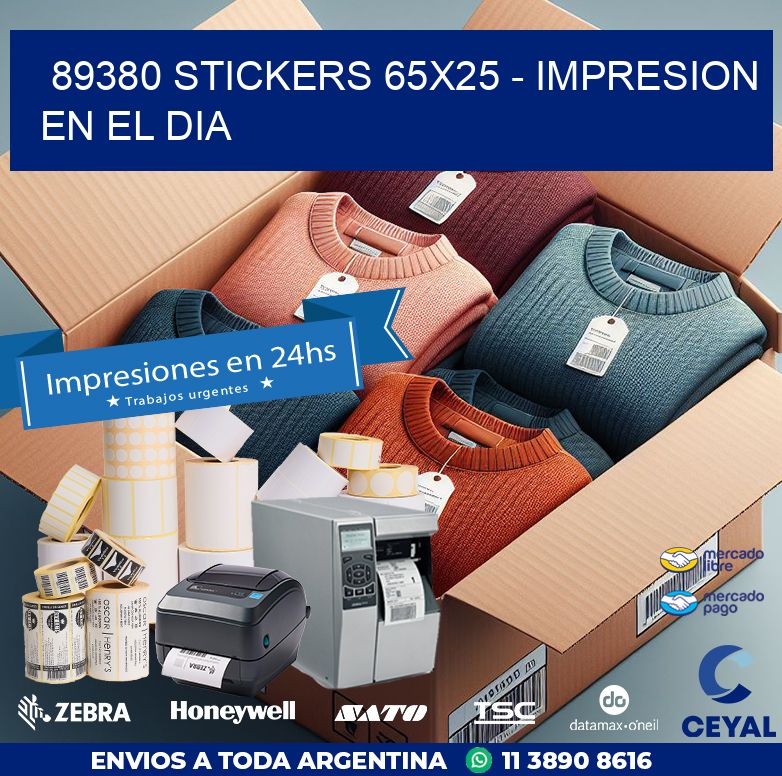 89380 STICKERS 65x25 - IMPRESION EN EL DIA