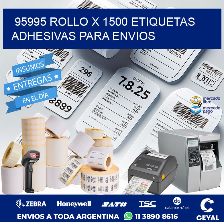 95995 ROLLO X 1500 ETIQUETAS ADHESIVAS PARA ENVIOS