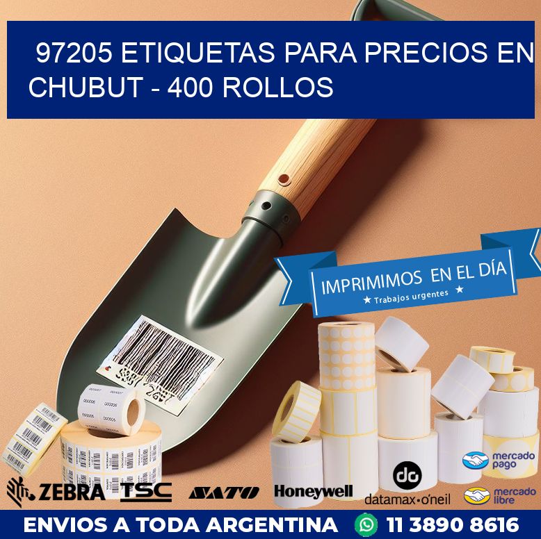 97205 ETIQUETAS PARA PRECIOS EN CHUBUT – 400 ROLLOS