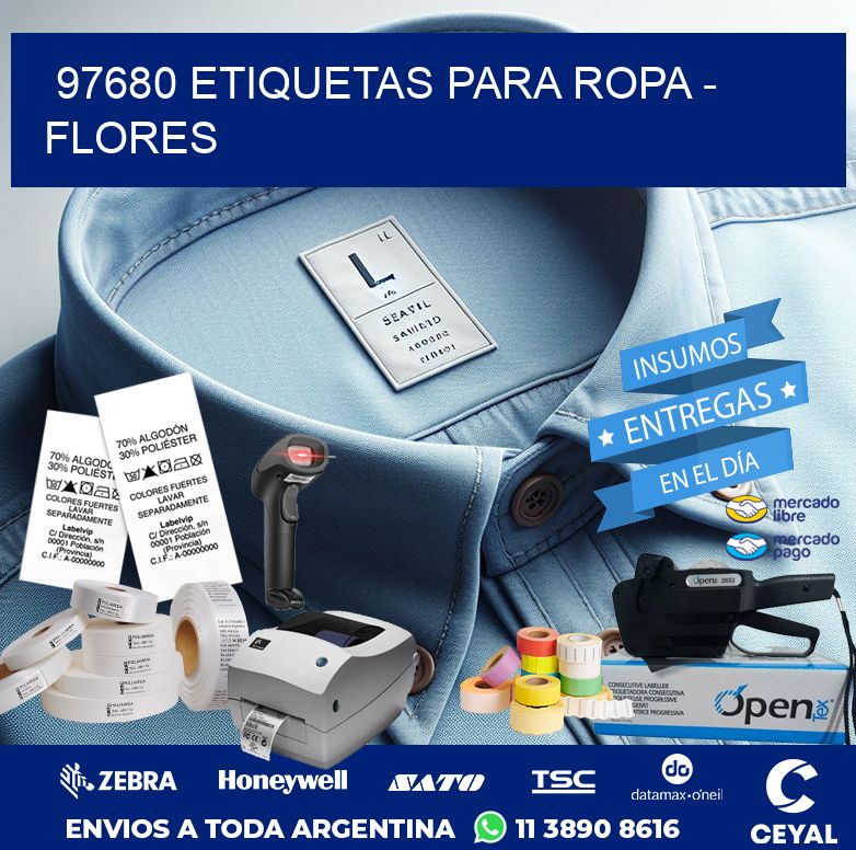 97680 ETIQUETAS PARA ROPA – FLORES