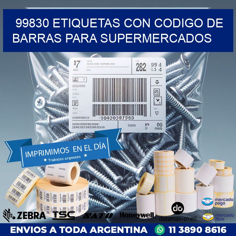 99830 ETIQUETAS CON CODIGO DE BARRAS PARA SUPERMERCADOS