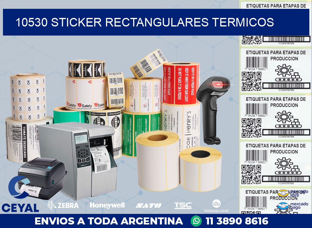 10530 Sticker rectangulares termicos
