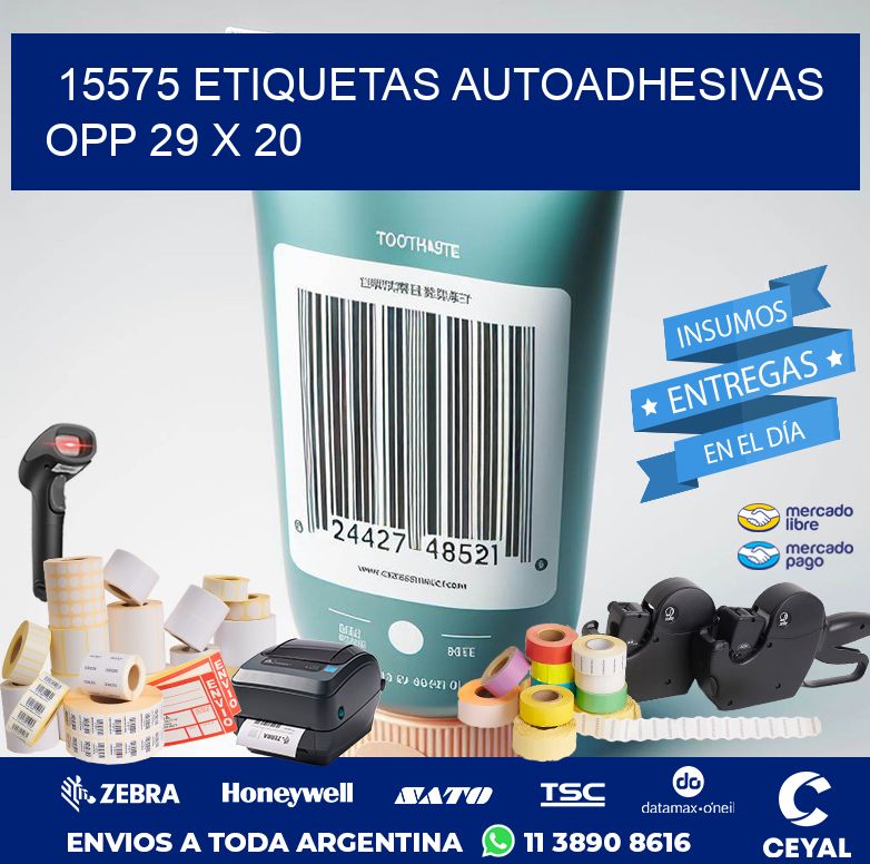 15575 ETIQUETAS AUTOADHESIVAS OPP 29 X 20