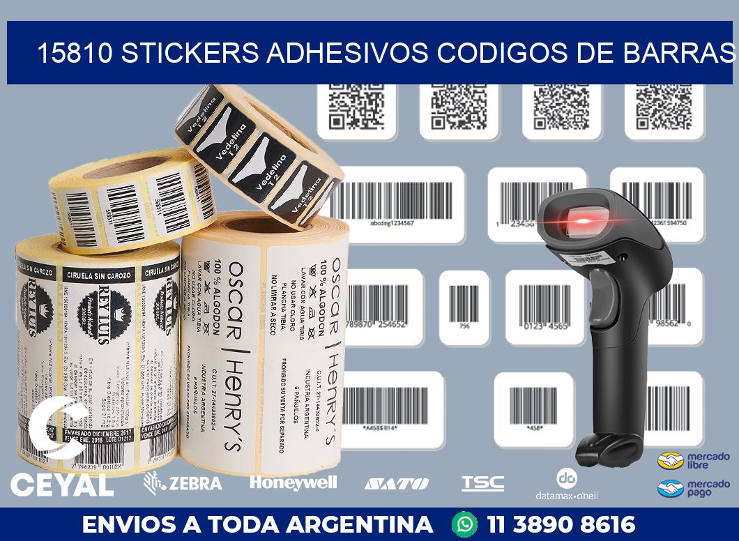 15810 stickers adhesivos codigos de barras