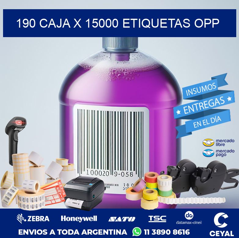190 CAJA X 15000 ETIQUETAS OPP