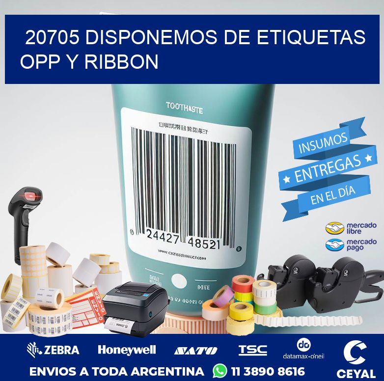 20705 DISPONEMOS DE ETIQUETAS OPP Y RIBBON