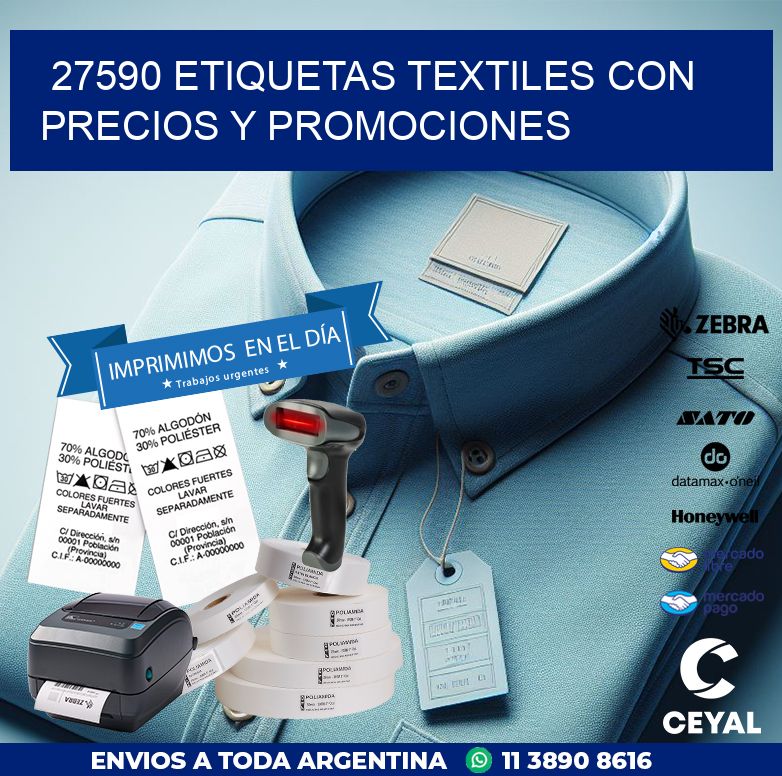 27590 ETIQUETAS TEXTILES CON PRECIOS Y PROMOCIONES