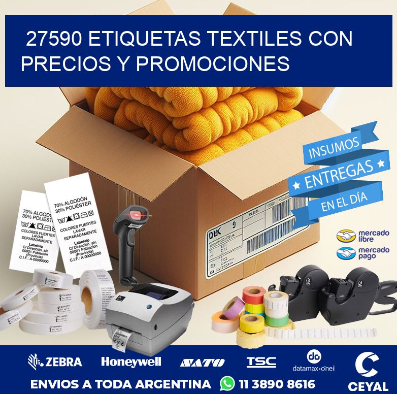 27590 ETIQUETAS TEXTILES CON PRECIOS Y PROMOCIONES