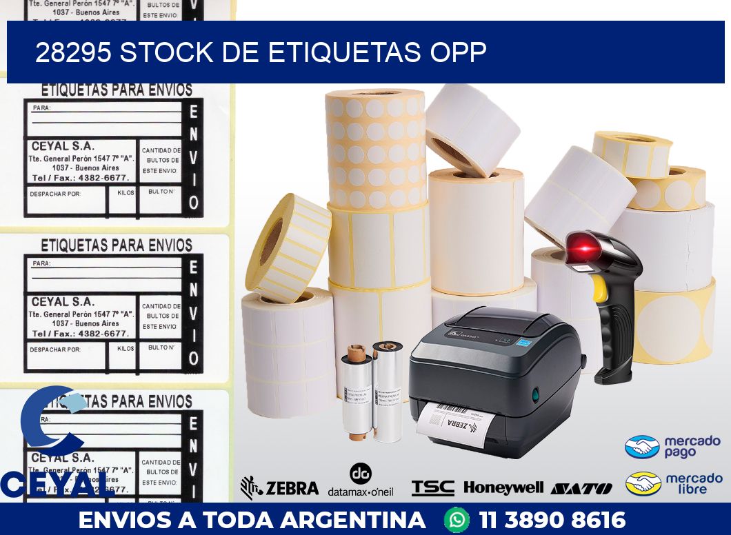 28295 STOCK DE ETIQUETAS OPP