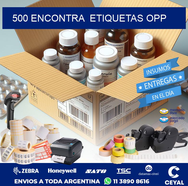 500 ENCONTRA  ETIQUETAS OPP