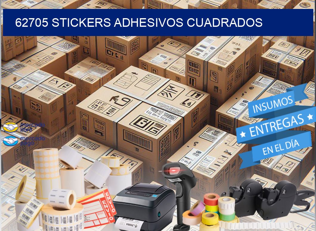 62705 stickers adhesivos cuadrados
