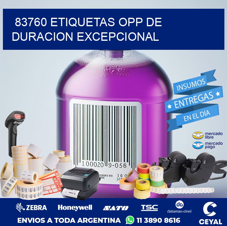 83760 ETIQUETAS OPP DE DURACION EXCEPCIONAL