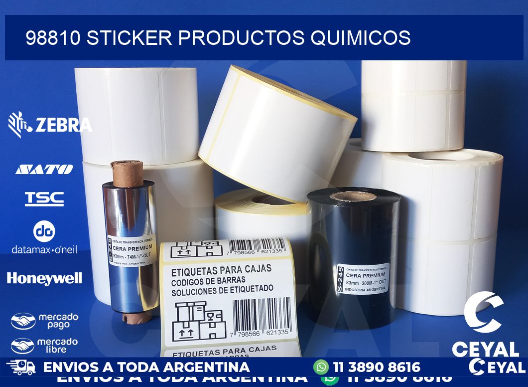 98810 STICKER PRODUCTOS QUIMICOS