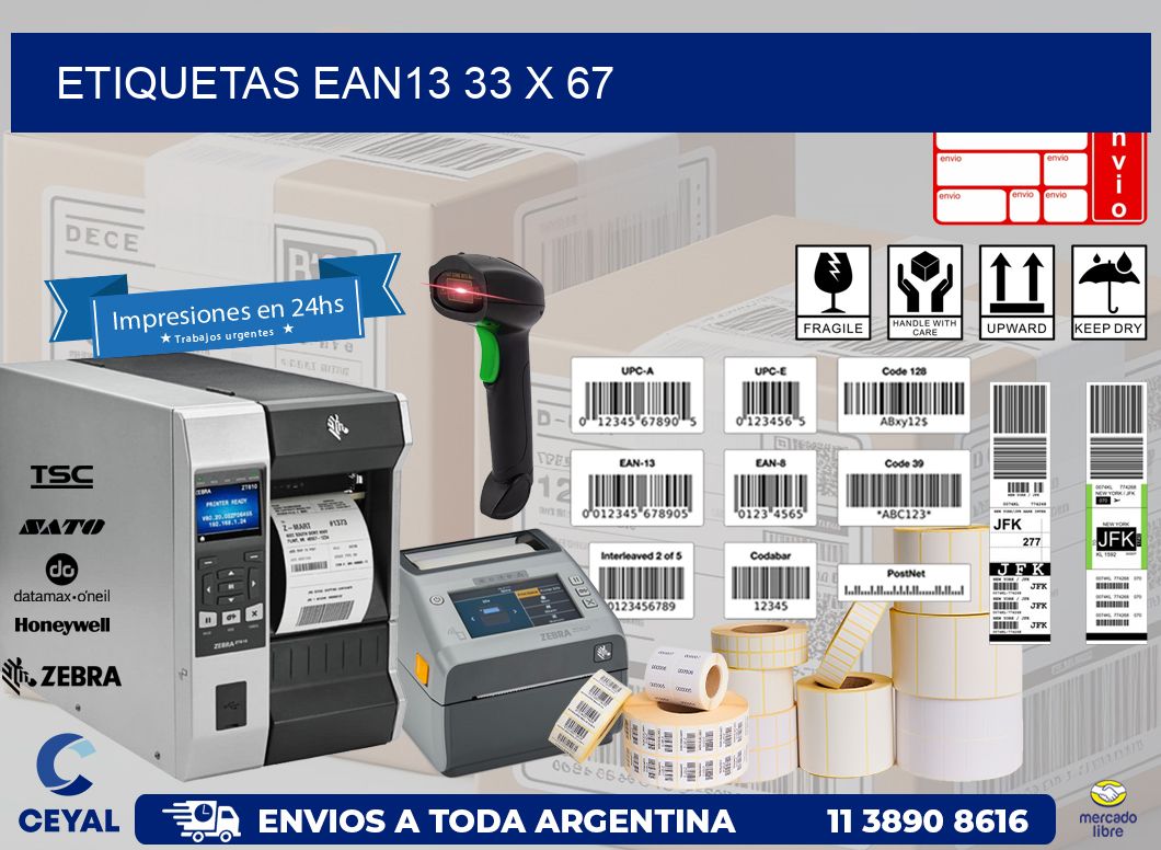 ETIQUETAS EAN13 33 x 67