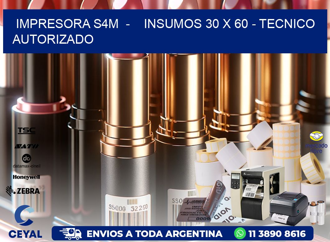 IMPRESORA S4M  -    INSUMOS 30 x 60 - TECNICO AUTORIZADO