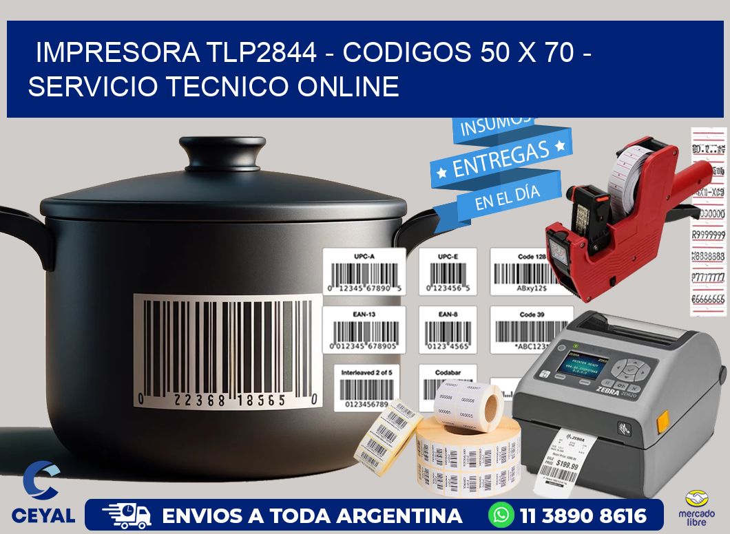 IMPRESORA TLP2844 - CODIGOS 50 x 70 - SERVICIO TECNICO ONLINE