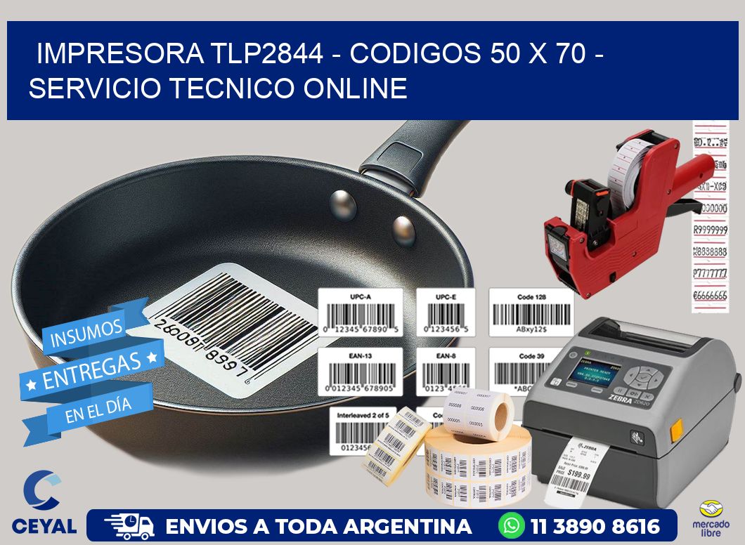 IMPRESORA TLP2844 - CODIGOS 50 x 70 - SERVICIO TECNICO ONLINE