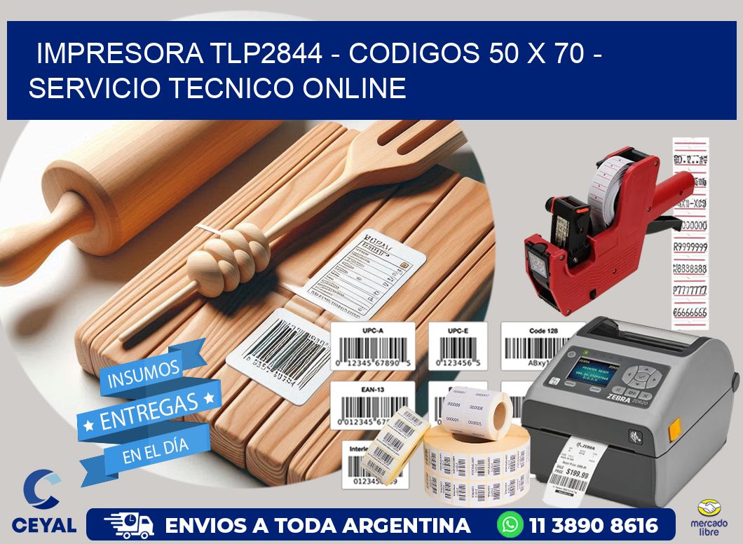 IMPRESORA TLP2844 - CODIGOS 50 x 70 - SERVICIO TECNICO ONLINE