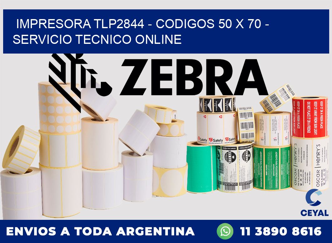 IMPRESORA TLP2844 - CODIGOS 50 x 70 - SERVICIO TECNICO ONLINE