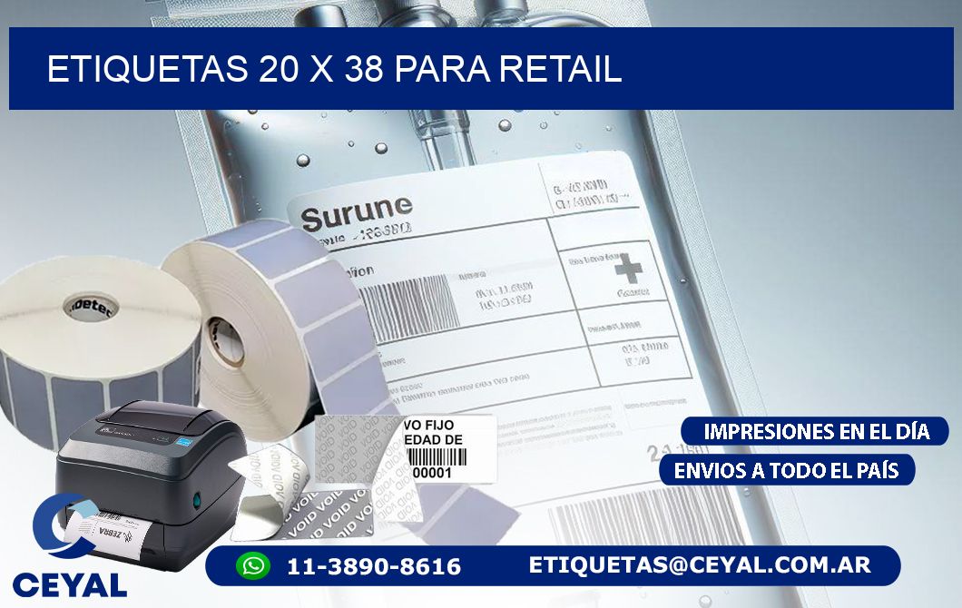 ETIQUETAS 20 x 38 PARA RETAIL