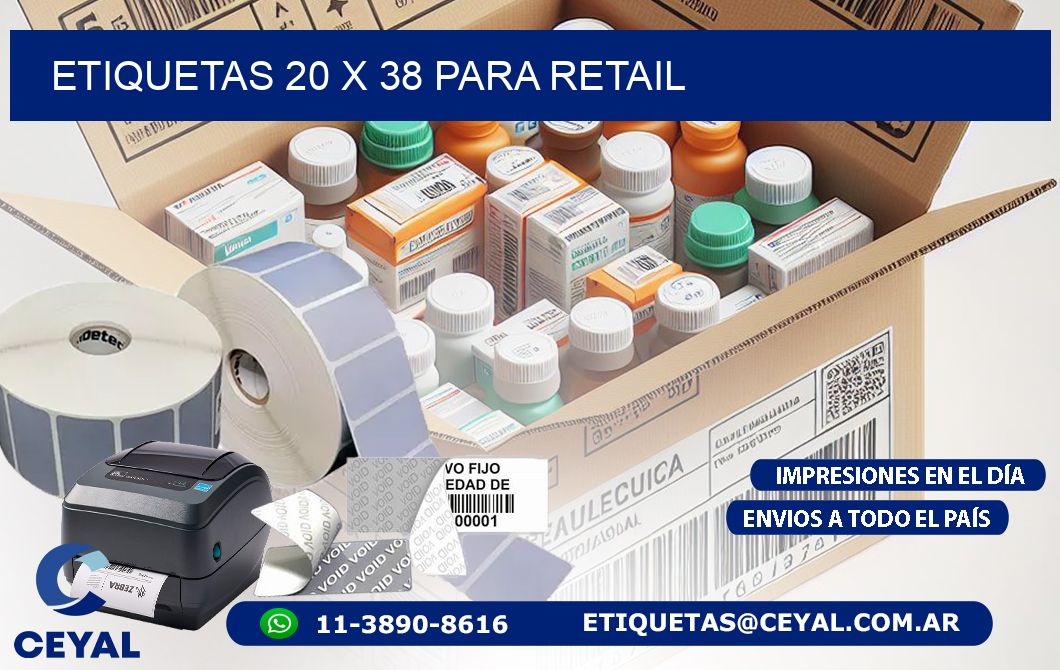 ETIQUETAS 20 x 38 PARA RETAIL