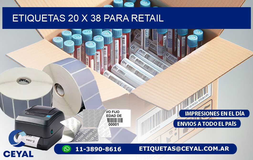 ETIQUETAS 20 x 38 PARA RETAIL