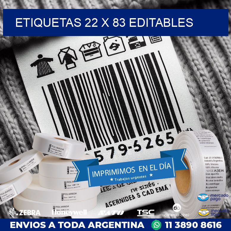 ETIQUETAS 22 x 83 EDITABLES