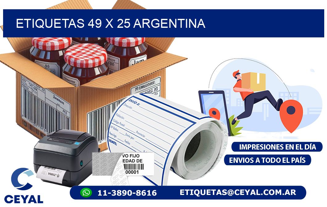 ETIQUETAS 49 x 25 ARGENTINA