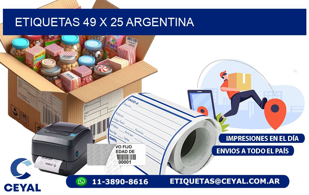 ETIQUETAS 49 x 25 ARGENTINA