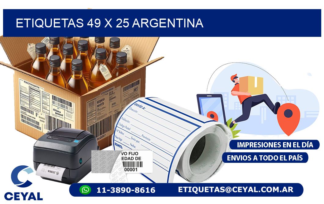 ETIQUETAS 49 x 25 ARGENTINA
