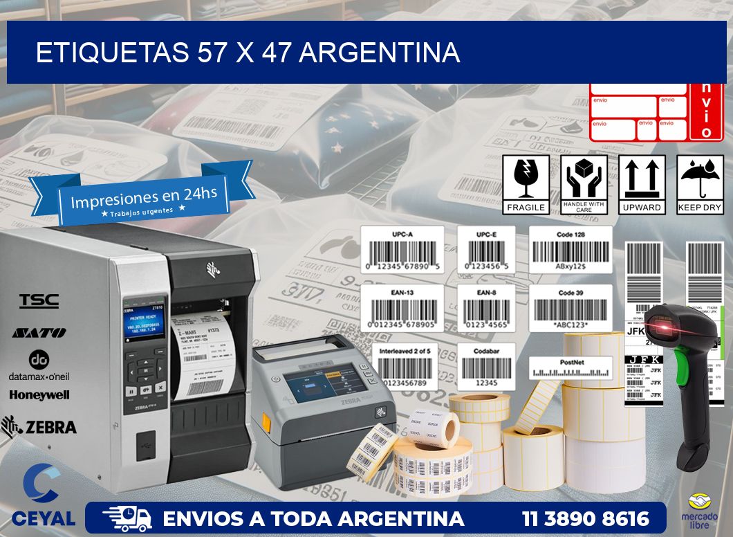 ETIQUETAS 57 x 47 ARGENTINA