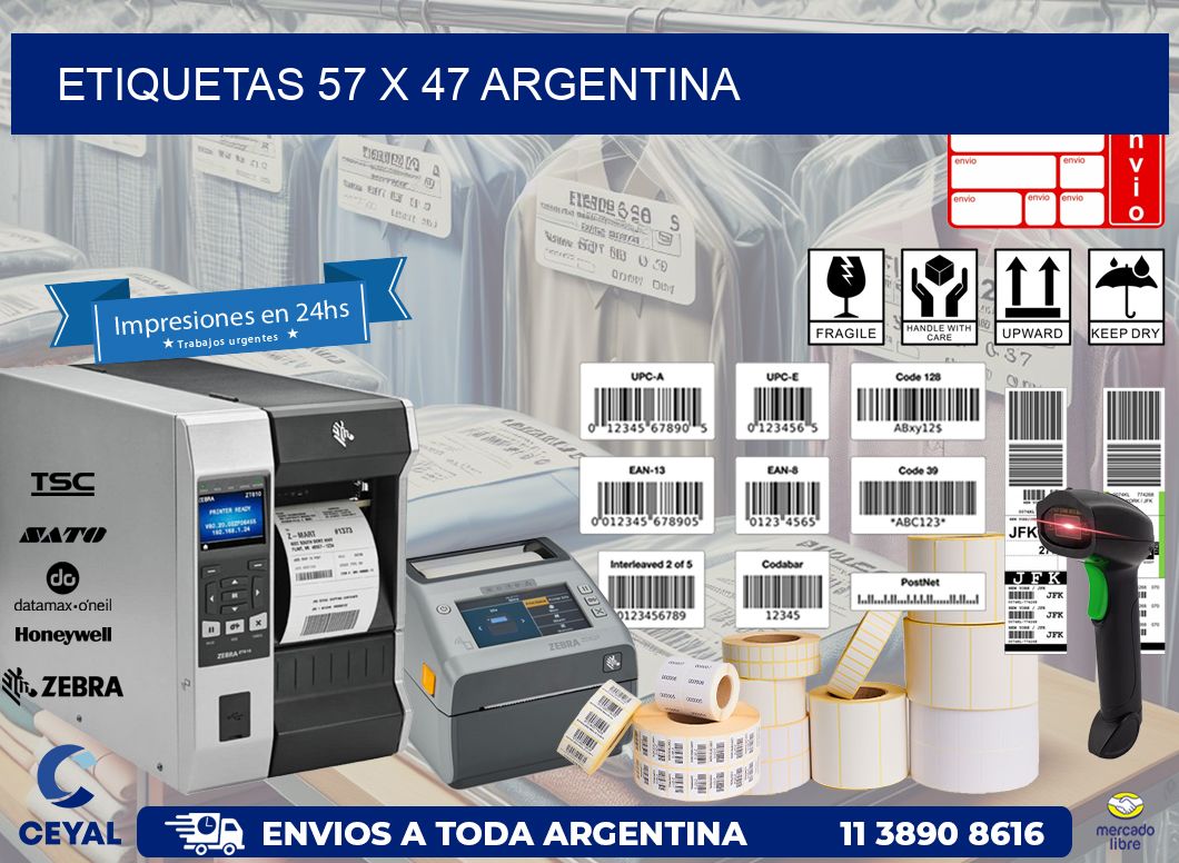 ETIQUETAS 57 x 47 ARGENTINA