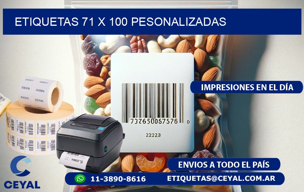 ETIQUETAS 71 x 100 PESONALIZADAS