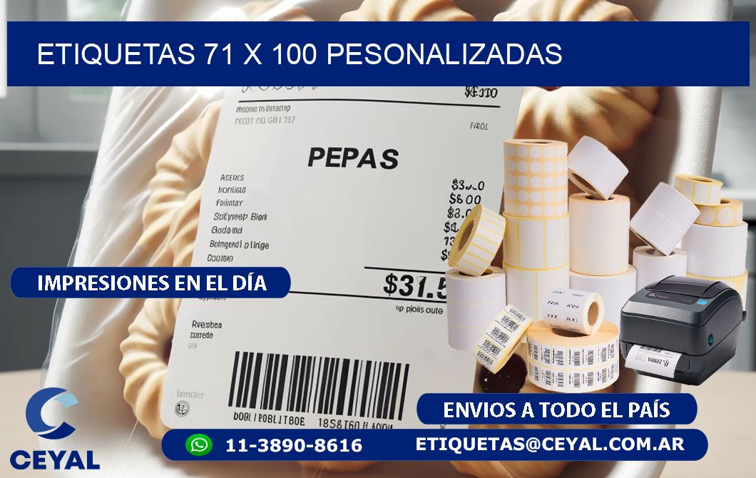 ETIQUETAS 71 x 100 PESONALIZADAS