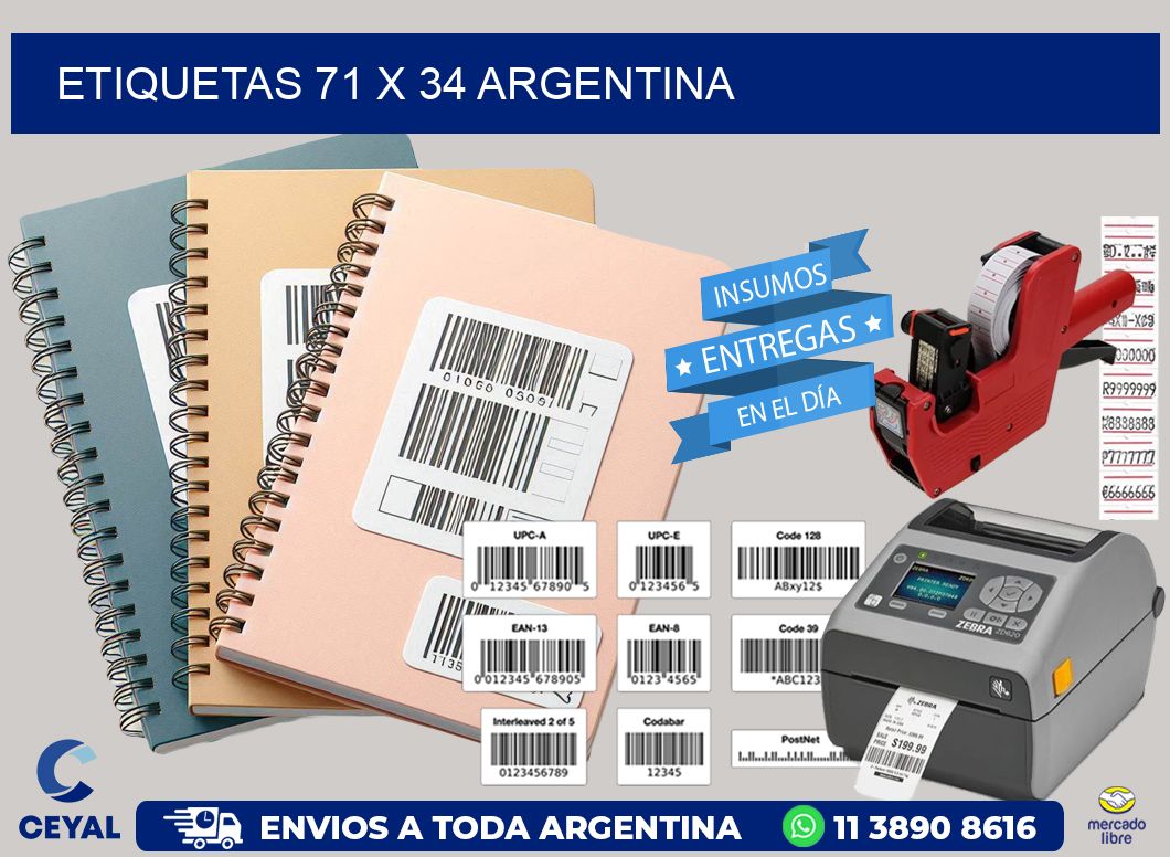 ETIQUETAS 71 x 34 ARGENTINA