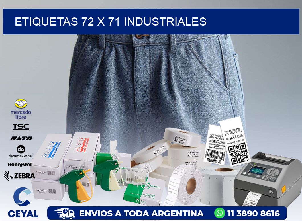 ETIQUETAS 72 x 71 INDUSTRIALES