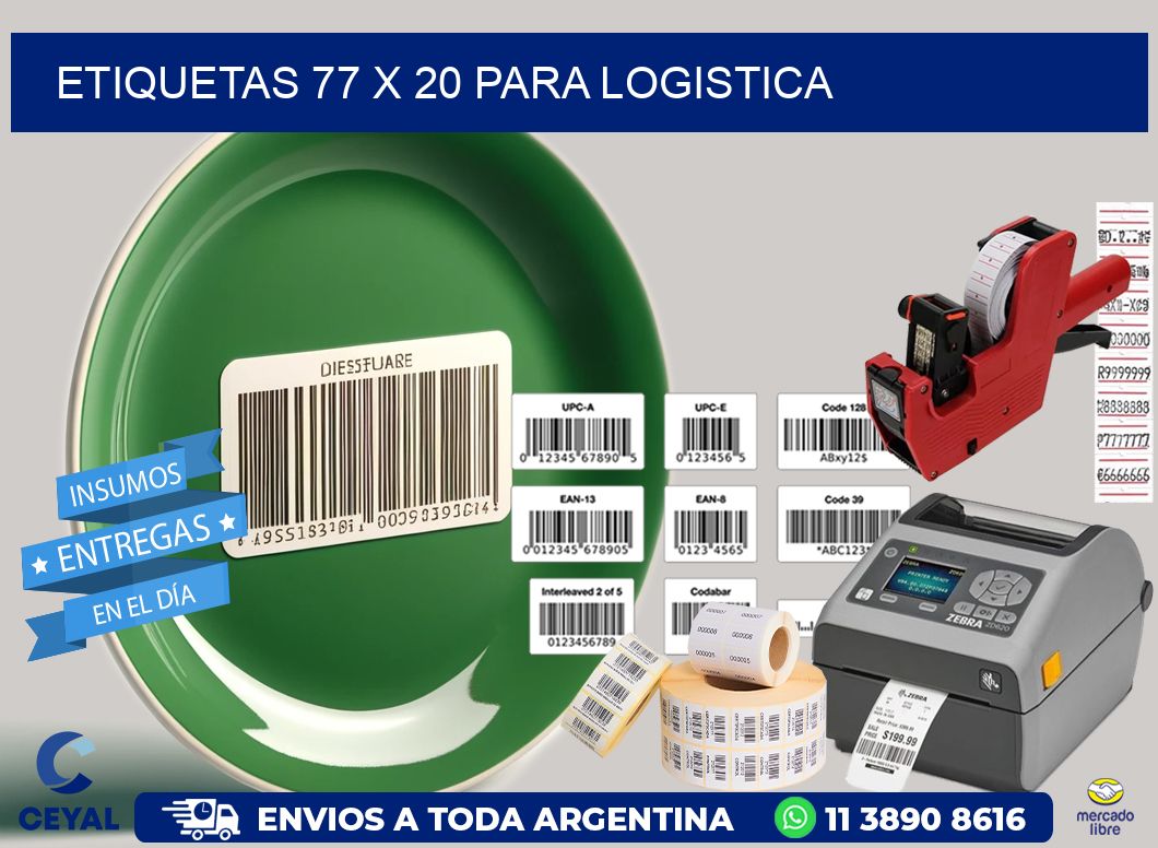 ETIQUETAS 77 x 20 PARA LOGISTICA