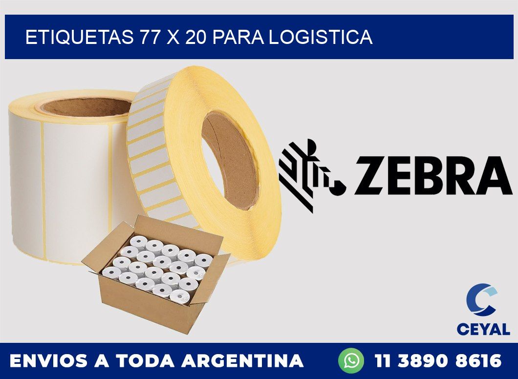 ETIQUETAS 77 x 20 PARA LOGISTICA