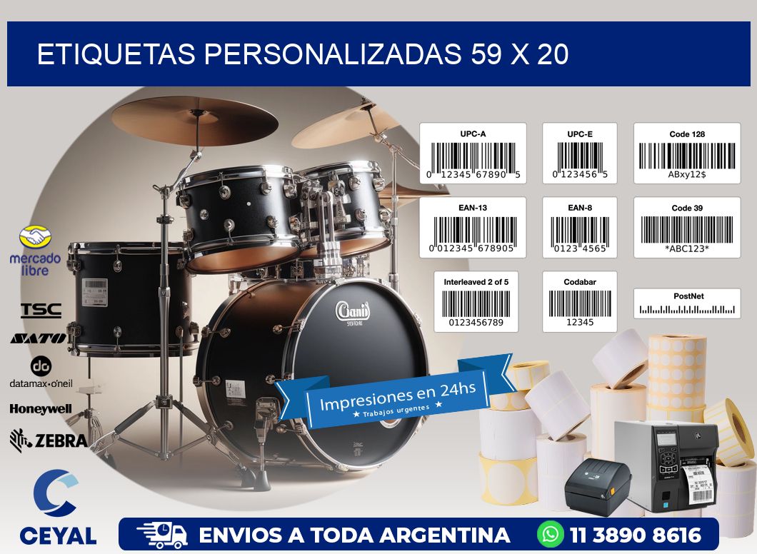 etiquetas personalizadas 59 x 20