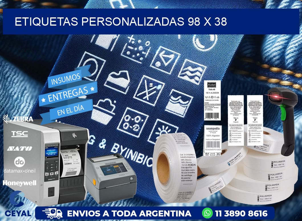 etiquetas personalizadas 98 x 38