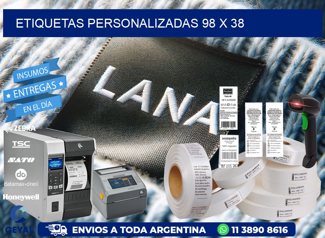 etiquetas personalizadas 98 x 38