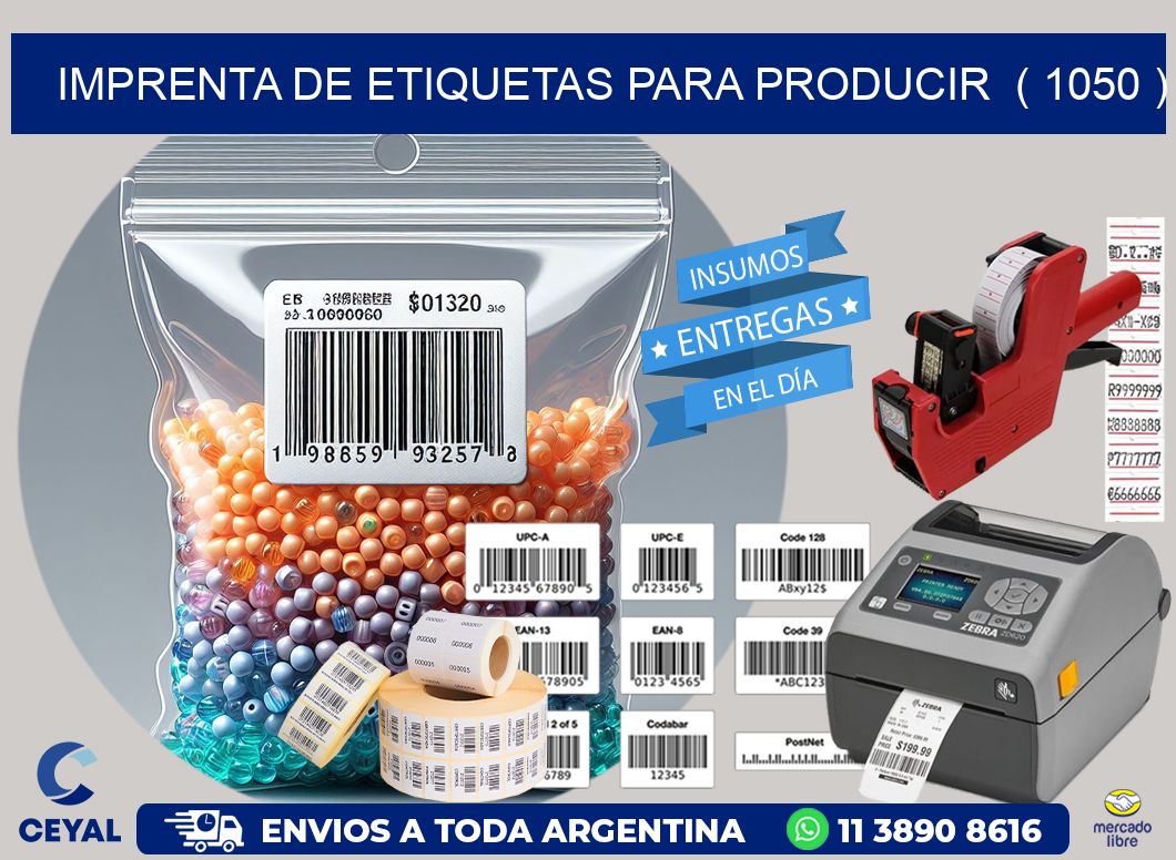 imprenta de etiquetas para producir  ( 1050 )