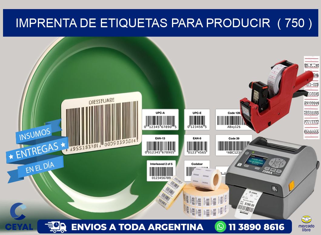 imprenta de etiquetas para producir  ( 750 )