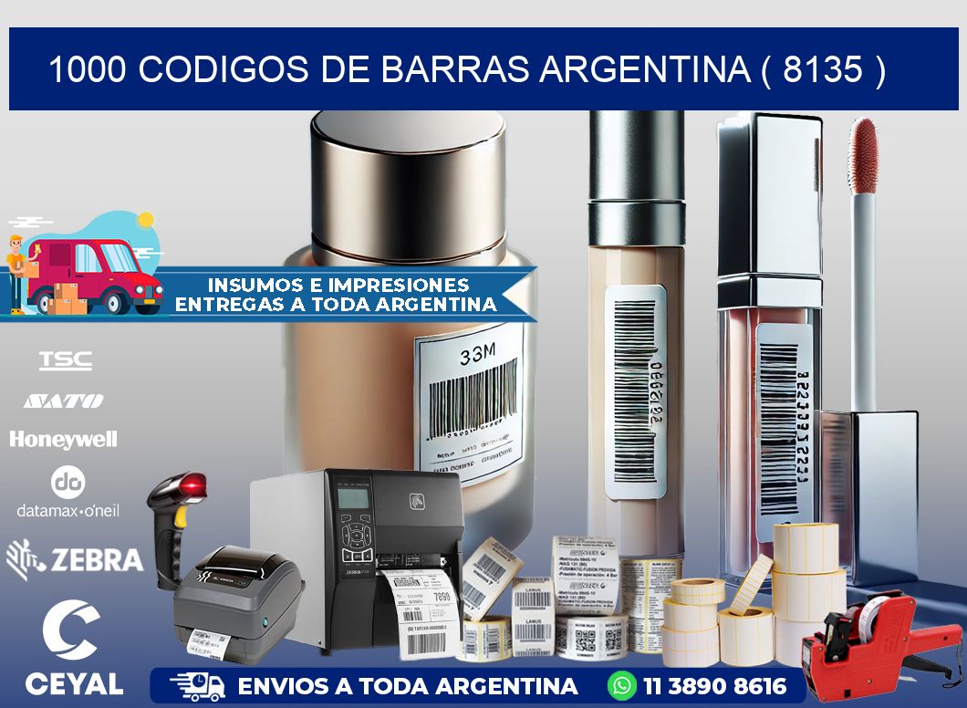 1000 codigos de barras argentina ( 8135 )