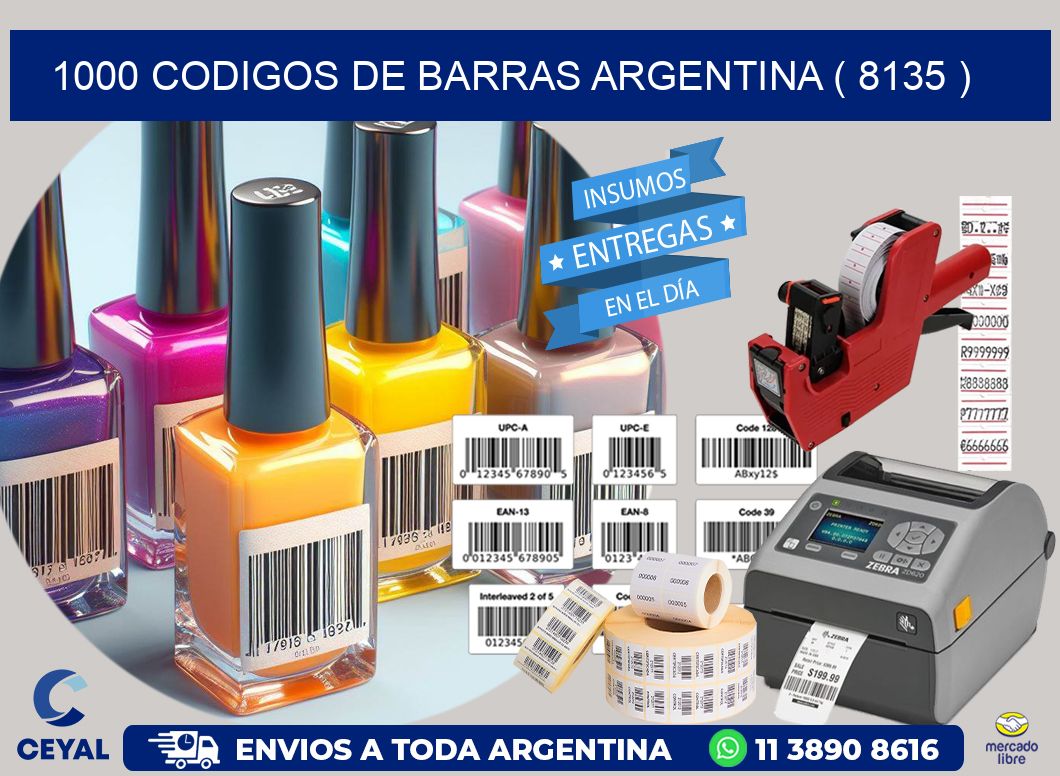 1000 codigos de barras argentina ( 8135 )