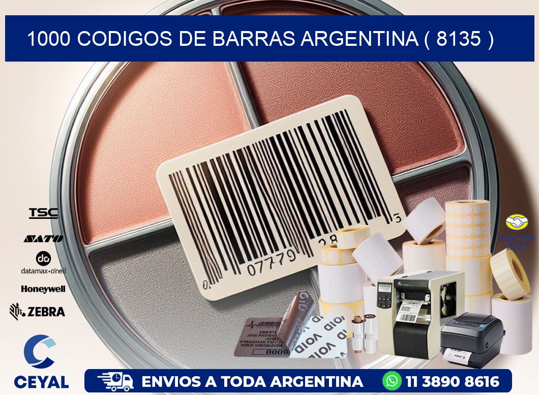 1000 codigos de barras argentina ( 8135 )